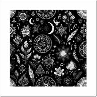 Dark Wicca Pattern 5 Posters and Art